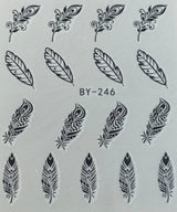 Water Nail Decals - Feathers