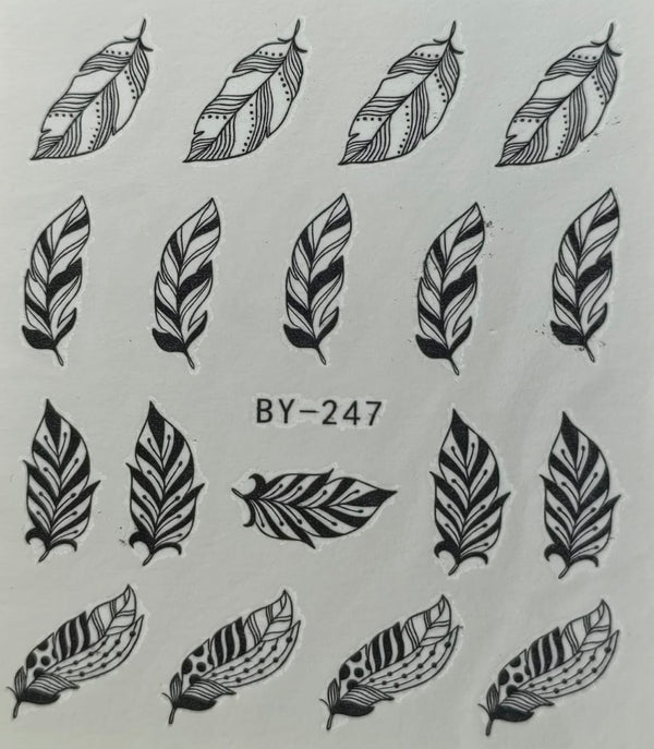 Nail Water Decals - Feathers