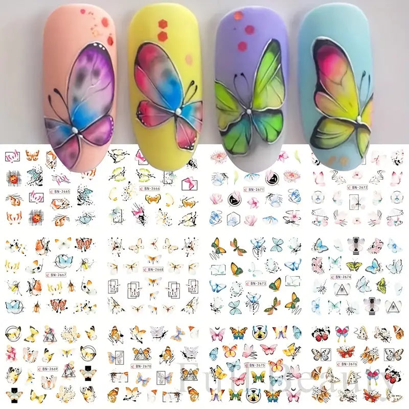 Water Nail Decals - Butterfly  x12