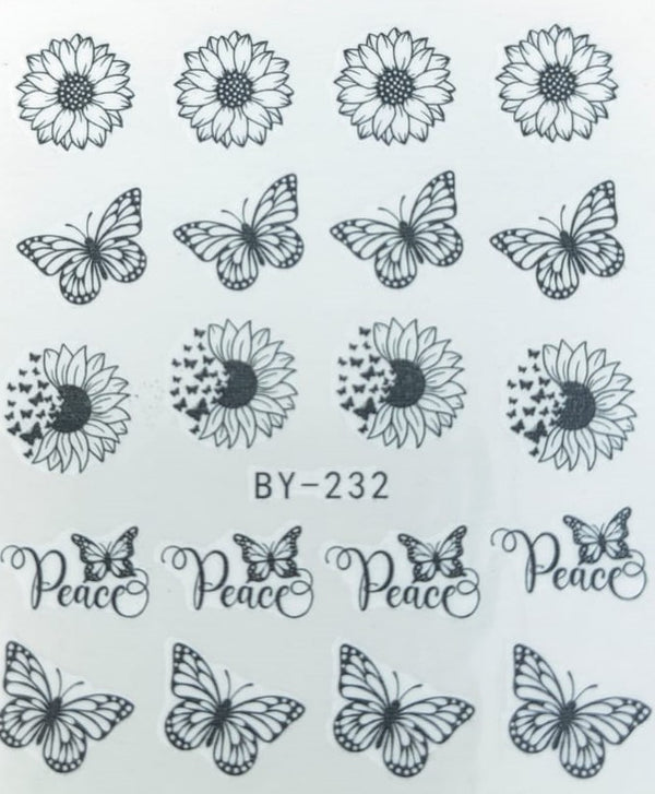 Water Nail Decals - Butterfly