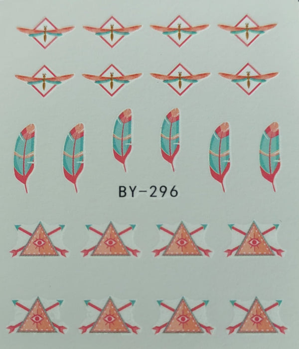 Water Nail Decals - Feathers