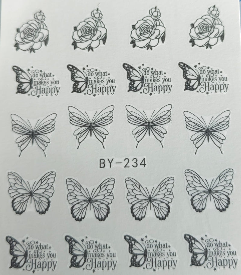 Water Nail Decals - Butterfly